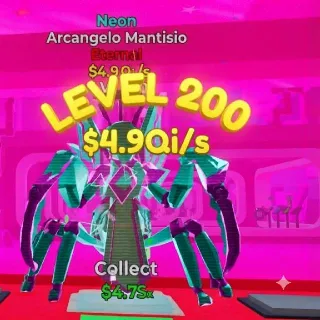 🔥 Lvl 200 - Arcangelo Mantisio Neon $4.9Qi/s Brainrot