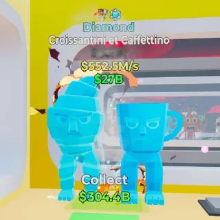 🔥 Croissantini Et Caffettino DIAMOND - Fortnite Steal the Brainrot Rare