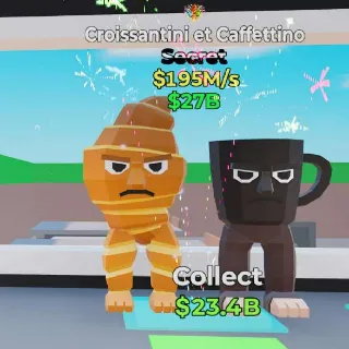 🔥 CROISSANTINI ET CAFFETTINO DEFAULT - Fortnite Steal the Brainrot Rare