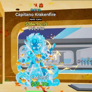 🔥 Capitano Krakenfire Aqua Lvl 150 $384.9a/s Steal the Brainrot