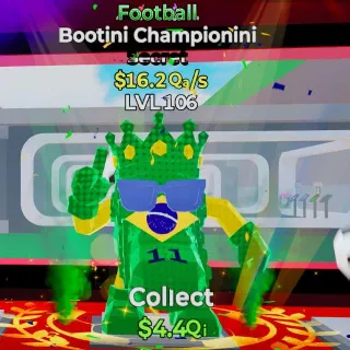 🔥 LVL 106 - Bootini Championini Football $16.2Qa/s - Steal the Brainrot