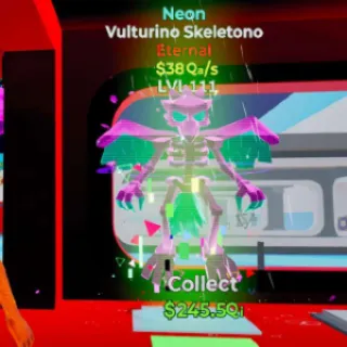 🔥 LVL 111 - Vulturino Skeletono $38Qa/s Brainrot