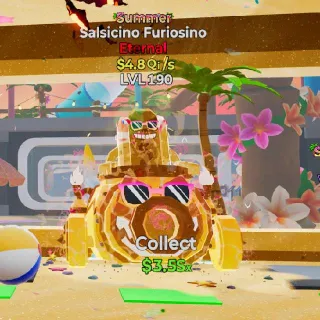 🔥 Lvl 190 Salsicino Furiosino Summer  4.8Qi/s Steal the Brainrot