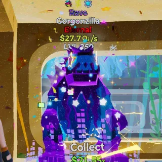 Gorgonzilla Rave 3 Traits LVL 250 Brainrot