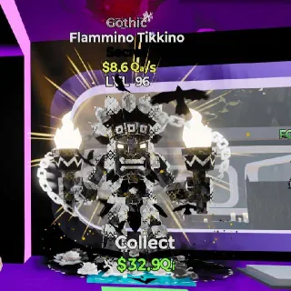 🔥 LVL 96 - Flammino Tikkino Gothic - $8.6Qa/s Steal the Brainrot