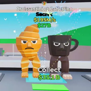 🔥 CROISSANTINI ET CAFFETTINO DEFAULT - Fortnite Steal the Brainrot Rare