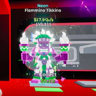 🔥 LVL 111 - Flammino Tikkino Neon - $7.9Qa/s Steal the Brainrot