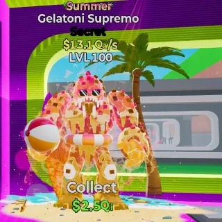 🔥 Lvl 100 Gelatoni Supremo Summer $13.1Qa/s Steal the Brainrot