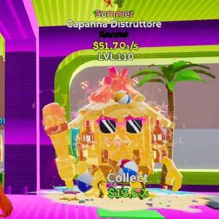 🔥 Capanna Distruttore Summer Lvl 110 $51.7Qa/s Steal the Brainrot