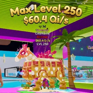 Giraffzilla Summer Lvl 250 - $60.4Qi/s - 2 Traits Brainrot