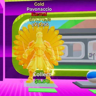 🔥 Lvl 150 Pavonaccio Gold $77.7Qa/s Steal the Brainrot