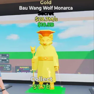Bau Wang Wolf Monarca GOLD - Fortnite Steal The Brainrot