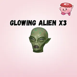 x3 Glowing Alien Mask