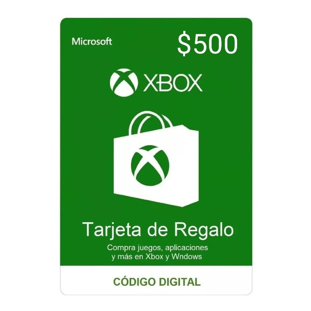 500 Ars. Xbox Gift Card Xbox Gift Card Gift Cards Gameflip