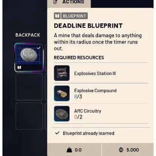 Deadline Blueprint