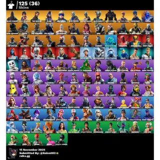 FORTNITE ACCOUNT - BLACK KNIGHT - 125 SKINS - FLASH SPECIALIST - OGSTW