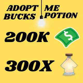 BUCKS AND AGE UP POTIONS  -ADOPT ME