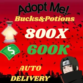 BUCKS AND AGE UP POTIONS  -ADOPT ME