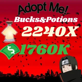 BUCKS AND AGE UP POTIONS  -ADOPT ME