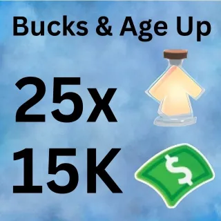 Age Up Potions And Bucks - Adopt Me