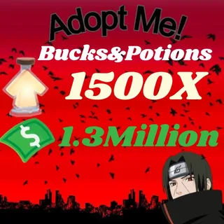 BUCKS AND AGE UP POTIONS  -ADOPT ME