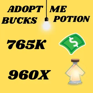 BUCKS AND AGE UP POTIONS  -ADOPT ME