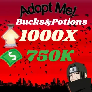 BUCKS AND AGE UP POTIONS  -ADOPT ME