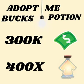 BUCKS AND AGE UP POTIONS  -ADOPT ME