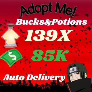 BUCKS AND AGE UP POTIONS  -ADOPT ME