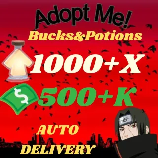 BUCKS AND AGE UP POTIONS  -ADOPT ME