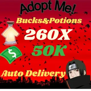 BUCKS AND AGE UP POTIONS  -ADOPT ME