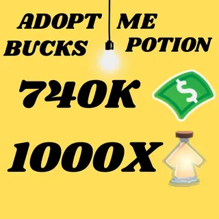 BUCKS AND AGE UP POTIONS  -ADOPT ME