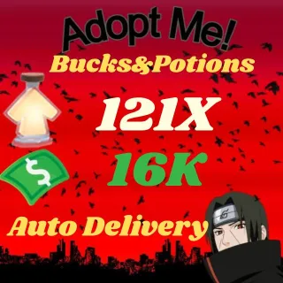 BUCKS AND AGE UP POTIONS  -ADOPT ME
