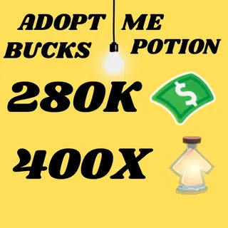 BUCKS AND AGE UP POTIONS  -ADOPT ME
