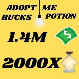 BUCKS AND AGE UP POTIONS  -ADOPT ME