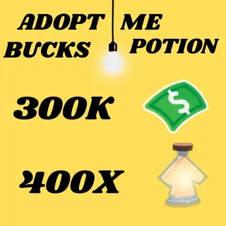 BUCKS AND AGE UP POTIONS  -ADOPT ME