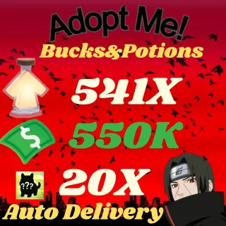 BUCKS AND AGE UP POTIONS  -ADOPT ME