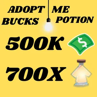 BUCKS AND AGE UP POTIONS  -ADOPT ME