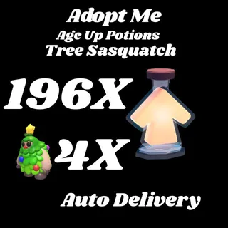 AGE UP POTIONS and 4x tree sasquatch - ADOPT ME