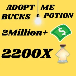 [ALL ON 1 ACCOUNT] 2100-2200 Age Up Potions , 2M+ Bucks - Adopt Me
