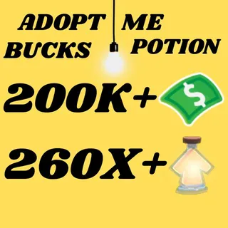 BUCKS AND AGE UP POTIONS  -ADOPT ME