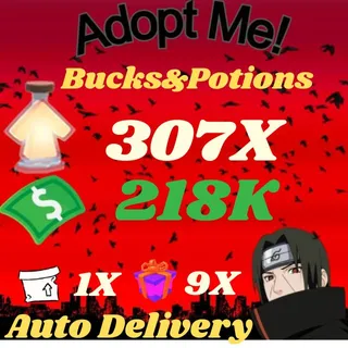 Bucks And Potions And 18X Admin Abuse Box And 2X 2D Box - Adopt Me
