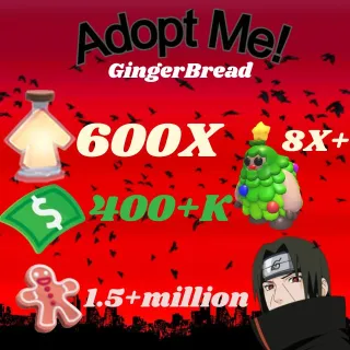 BUCKS AND AGE UP POTIONS GingerBread -ADOPT ME