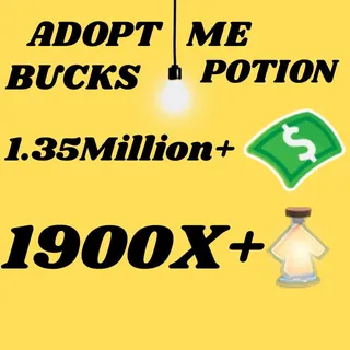 BUCKS AND AGE UP POTIONS  -ADOPT ME