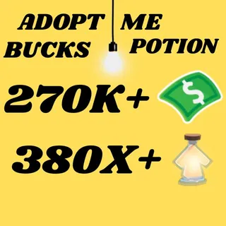 BUCKS AND AGE UP POTIONS  -ADOPT ME