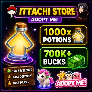 BUCKS AND AGE UP POTIONS  -ADOPT ME (ALL IN ONE ACCOUNT)