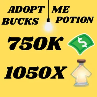 BUCKS AND AGE UP POTIONS  -ADOPT ME