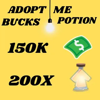 BUCKS AND AGE UP POTIONS  -ADOPT ME