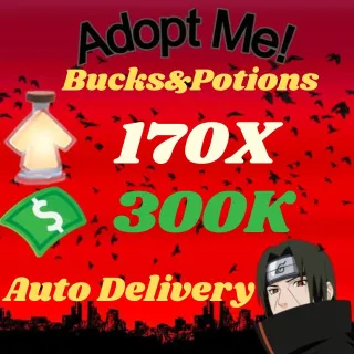 BUCKS AND AGE UP POTIONS  -ADOPT ME