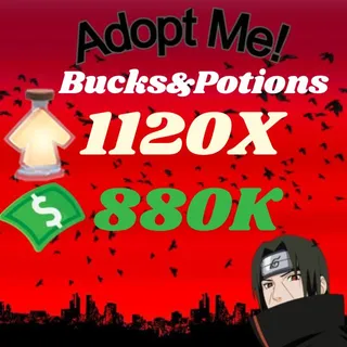 BUCKS AND AGE UP POTIONS  -ADOPT ME
